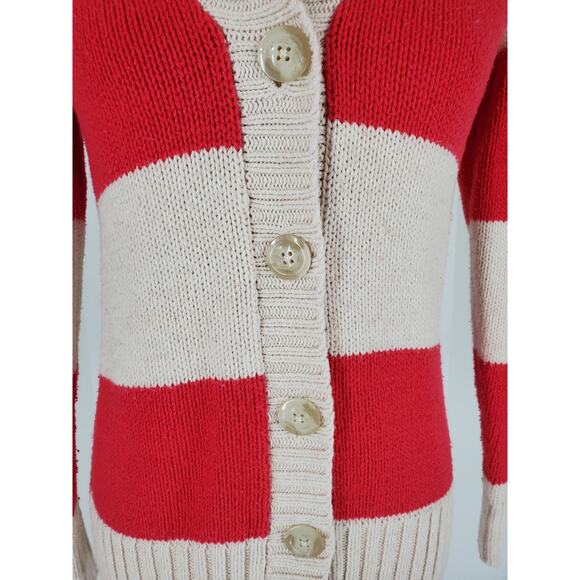 OLD NAVY Women's Beige & Pink Striped Button Up Sweater Sz XS - Picture 6 of 10